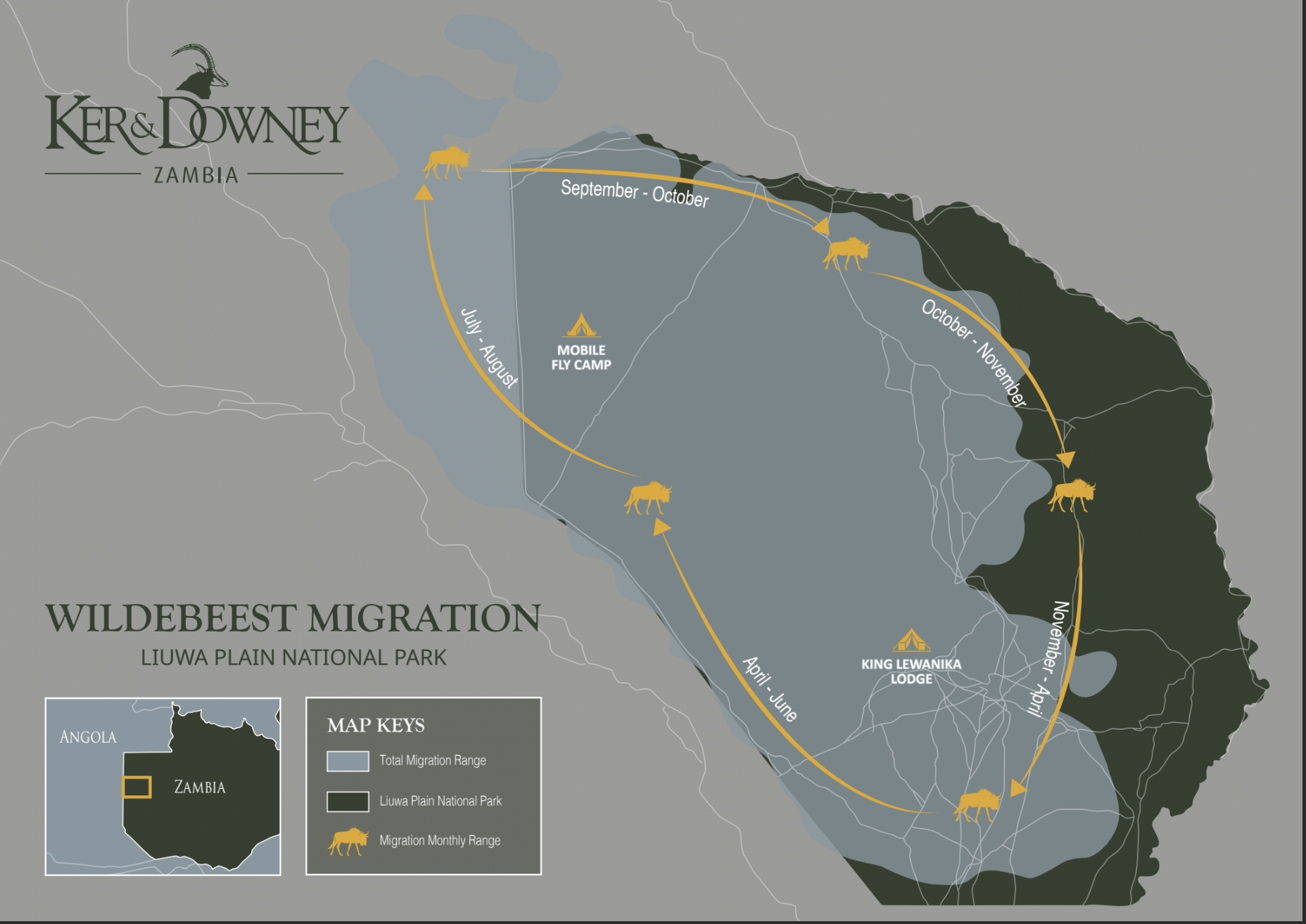 Luxury Safari at King Lewanika Lodge, Liuwa Plain